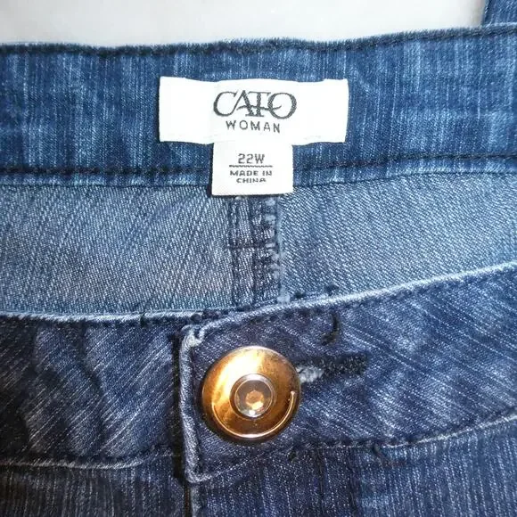 Cato Women's 22W Jeans Back Pocket Pattern - Picture 4 of 9